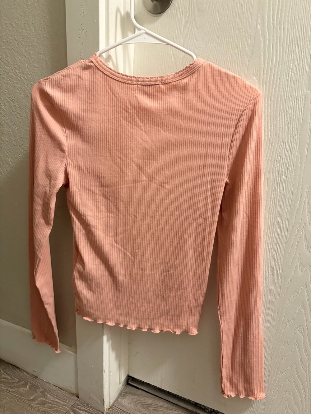 Cotton On Ribbed Long-Sleeve Tee in Blush Pink - Picture 2 of 2